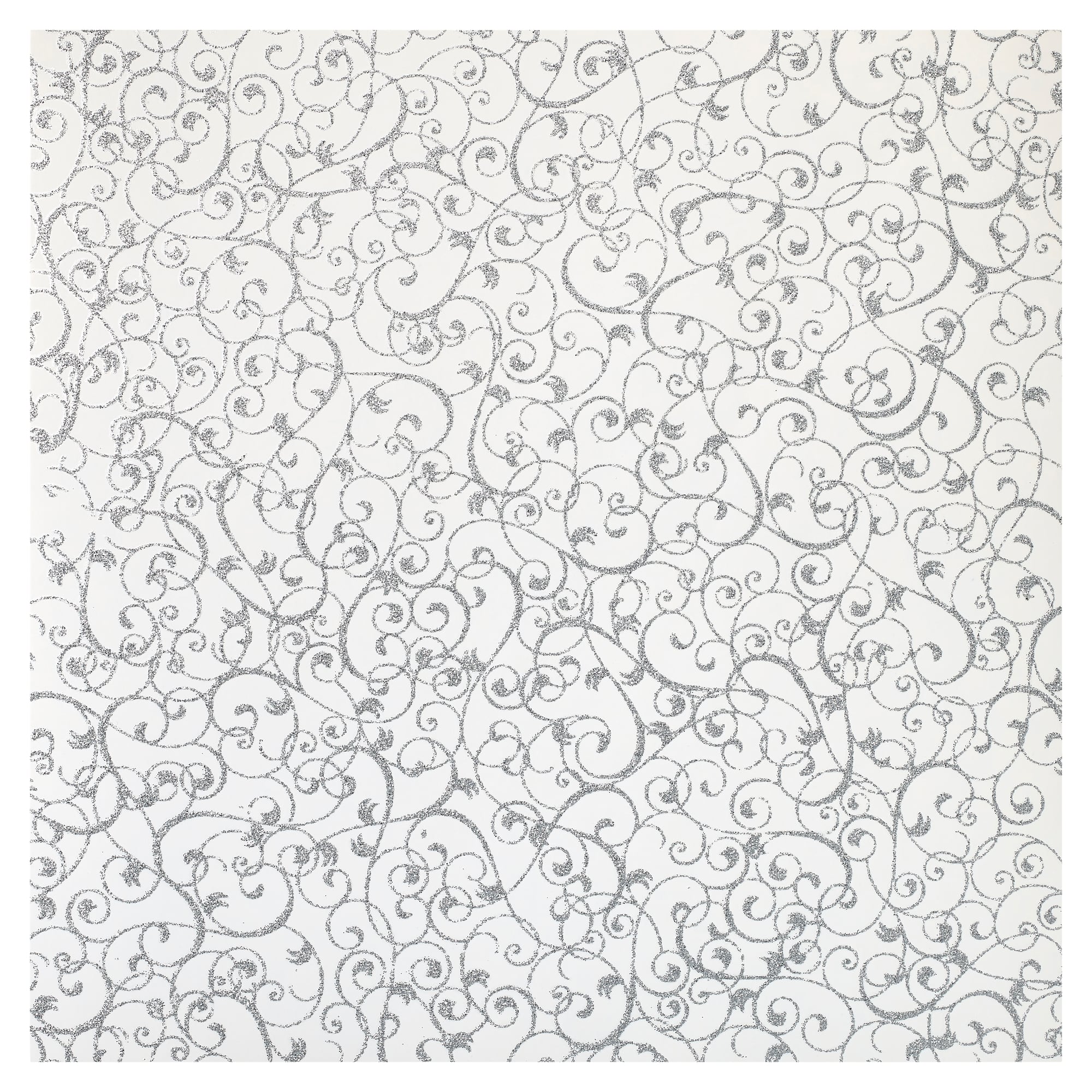 30 Pack: Silver Swirl Glitter Paper by Recollections®, 12" x 12"
